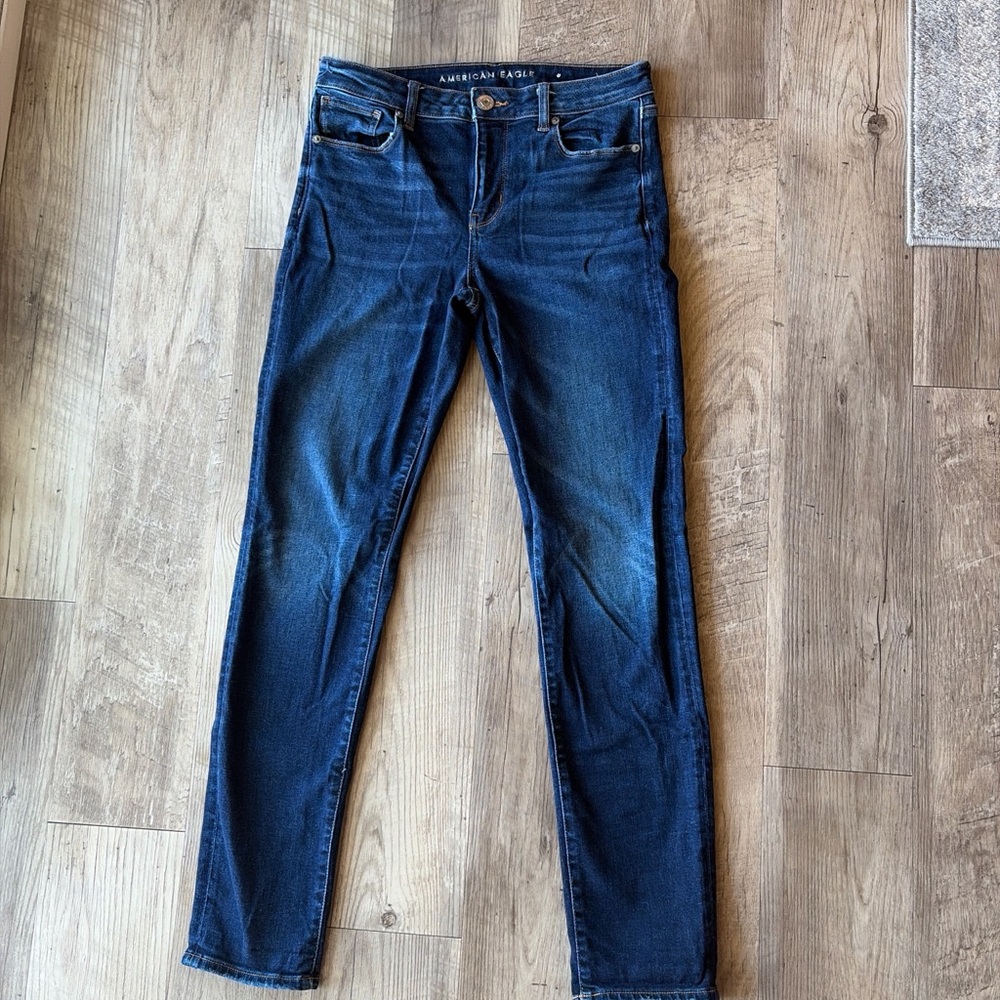 American Eagle Outfitters Women's Dark Blue Skinny Jeans